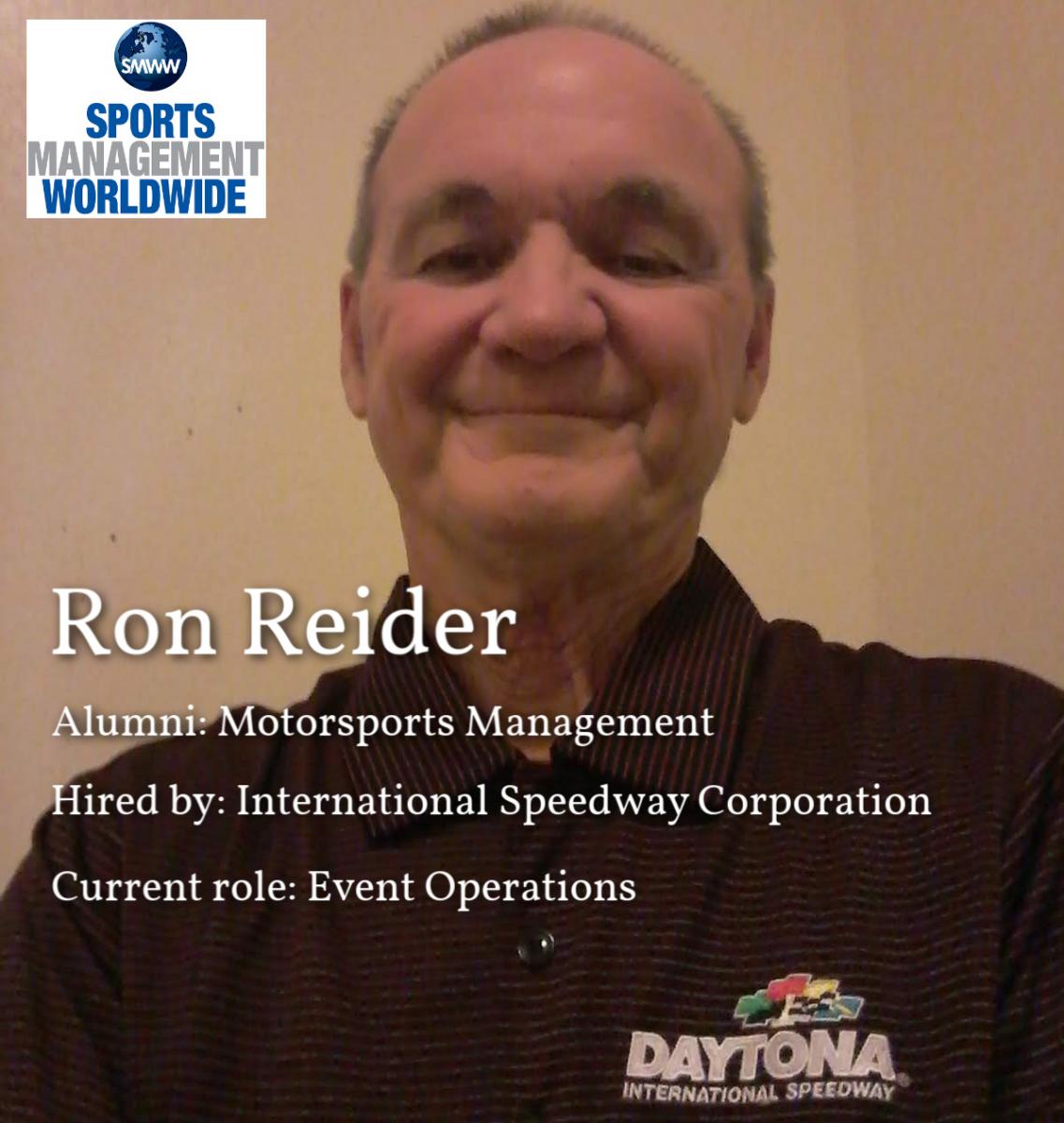 #SMWWsuccess: Ron Reider joins International Speedway Corporation