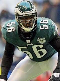 Philadelphia Eagles linebacker Akeem Jordan (56). The Washington